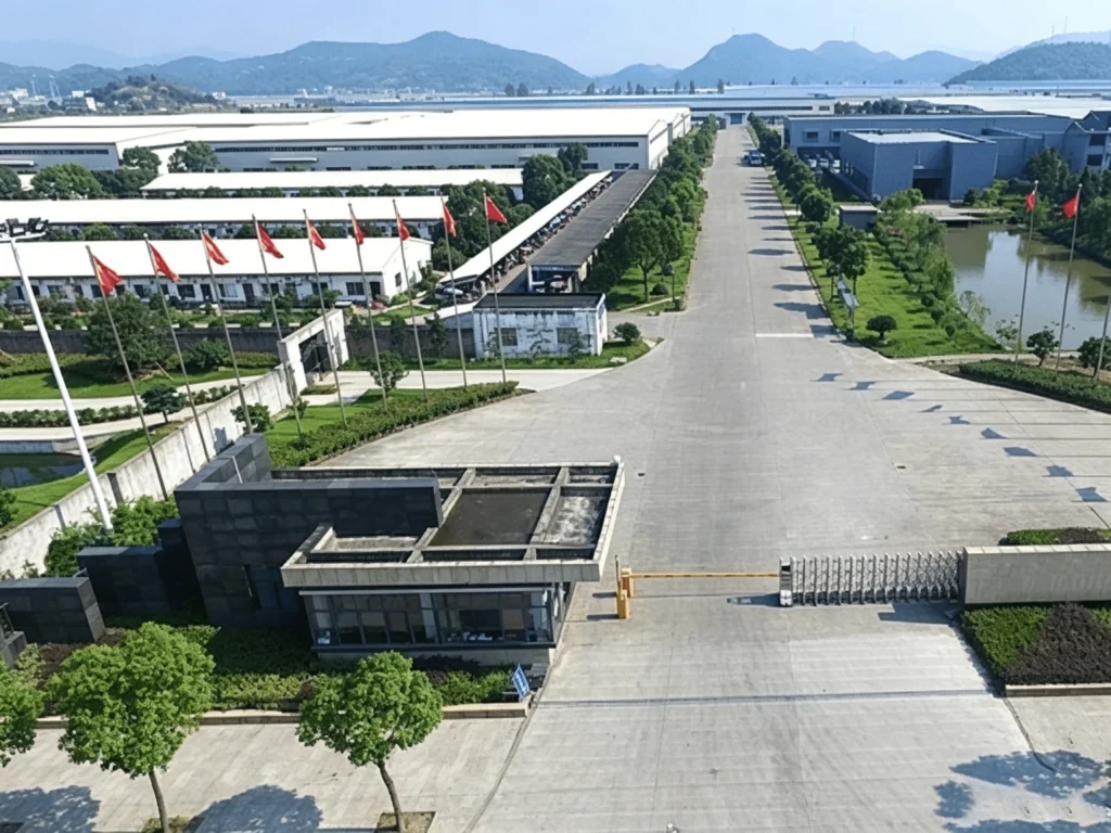 Aerial view of a factory entrance-tuya
